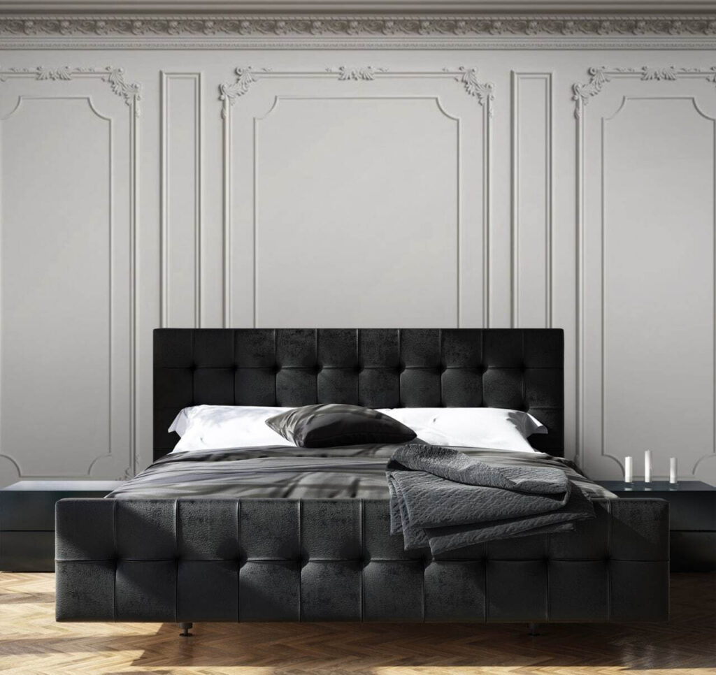 White wall with molding