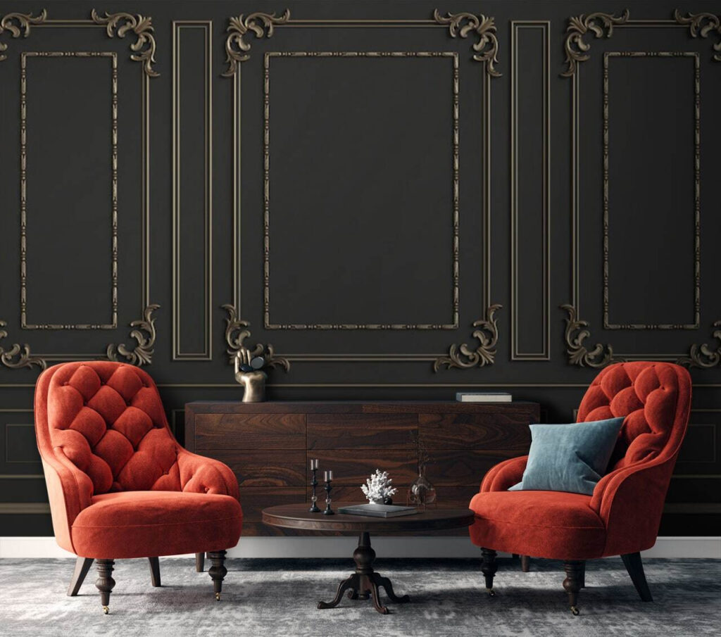 u72614pih1 1024x905 - Елегантний витіюватий дизайн стін у темних тонах - tegory