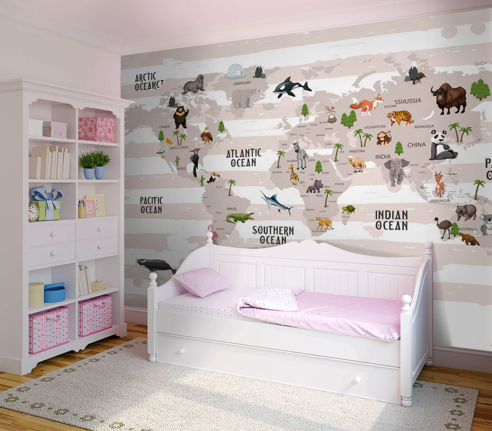 u72580pir1m - Карта світу з тваринами - tegory