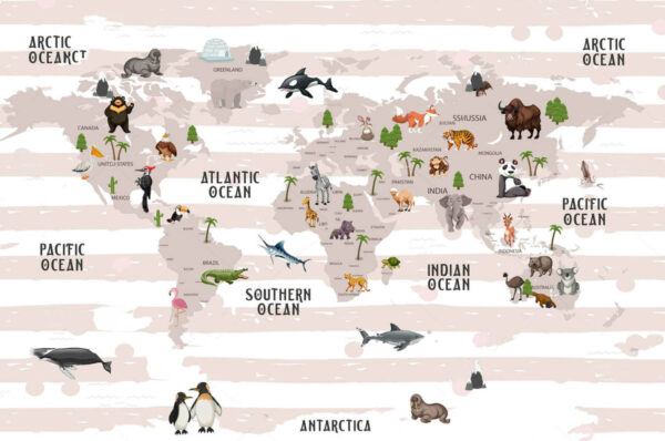 u72580p 600x398 - Карта світу з тваринами - tegory