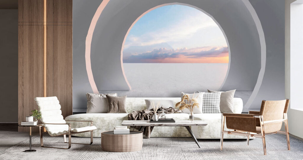 u72282pig1 1024x540 - Біла кімната з круглим дверним отвором - tegory