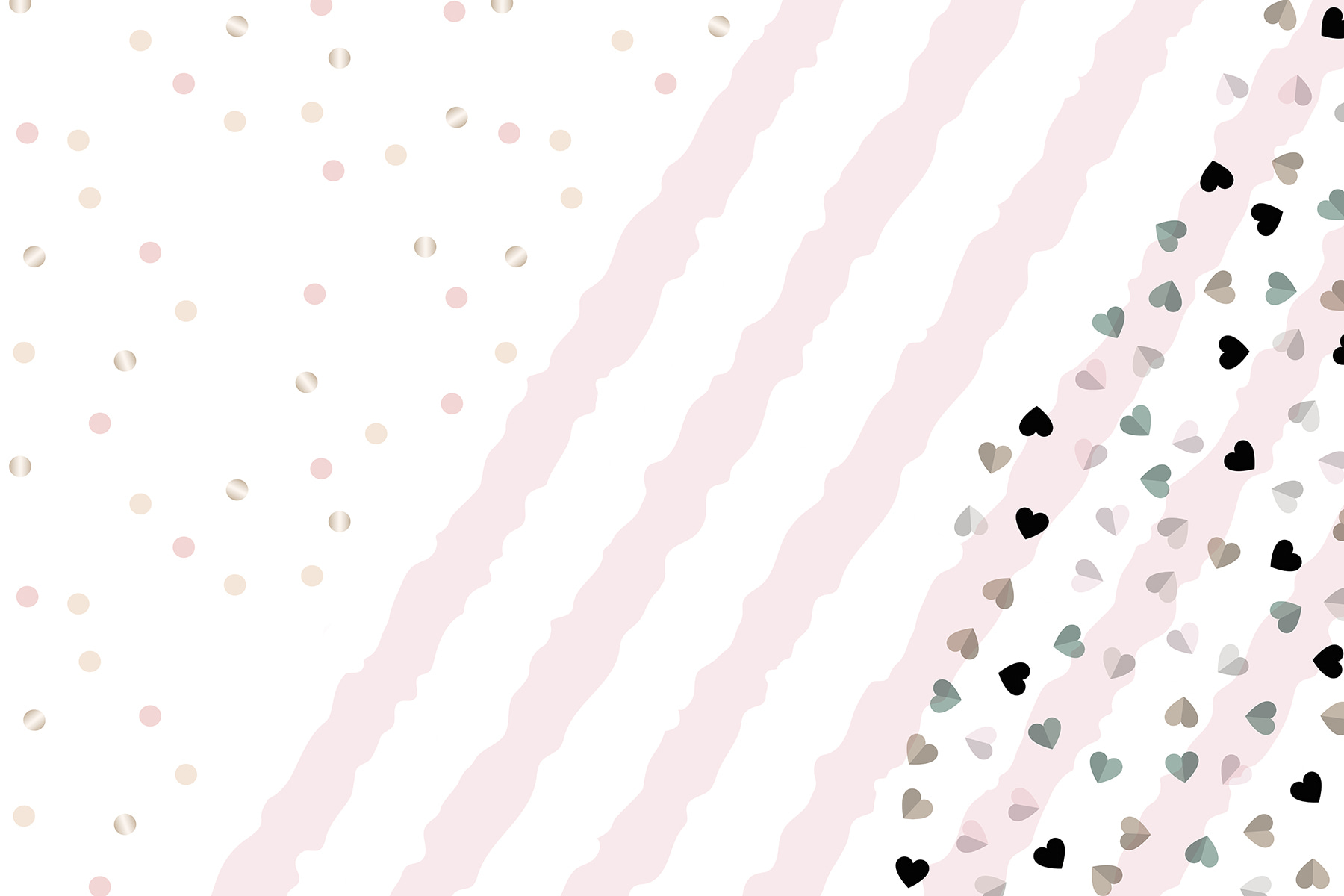 u72195p - Рожево-білий смугастий фон з маленькими сердечками - tegory