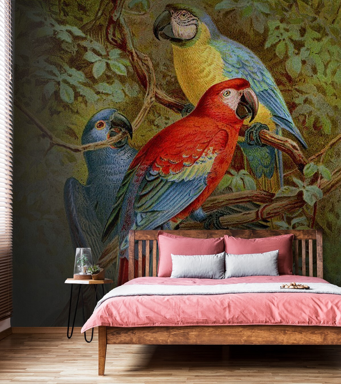 u71620pib1m - Група різнокольорових птахів на гілці дерева - tegory