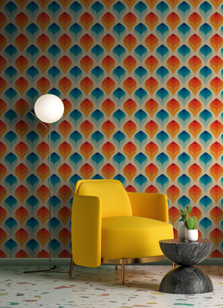 u71428pig3 742x1024 - Візерунок з помаранчевого та синього листя - tegory