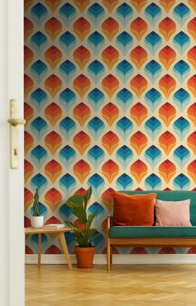 u71428pig2 657x1024 - Візерунок з помаранчевого та синього листя - tegory