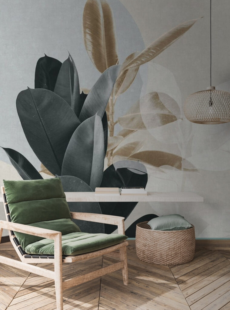 Elegant foliage against a muted backdrop