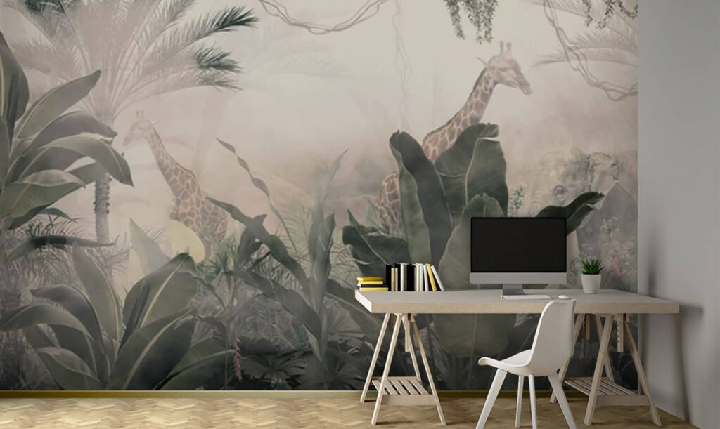 Жирафи в лісі з деревами та рослинами u71250pib1 1024x611 - Жирафи в лісі з деревами та рослинами - tegory