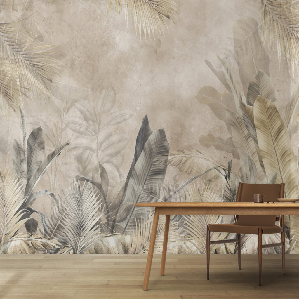 Elegant tropical foliage design artwork