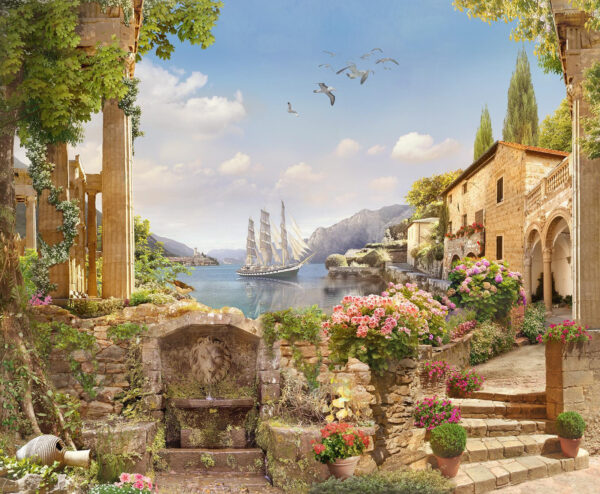 u67847p 600x494 - Кам'яна будівля з човном у воді - tegory