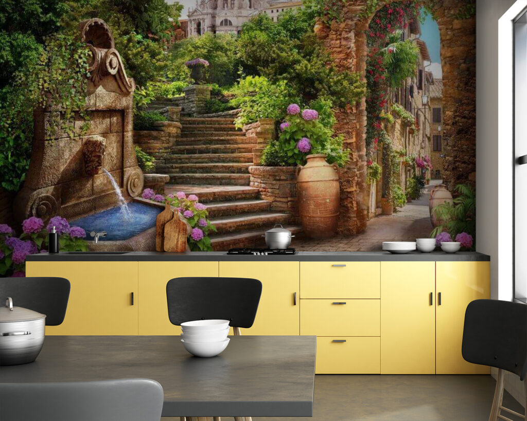 u67807pik83 1024x819 - Кам'яна доріжка з фонтаном, сходами та квітами - tegory