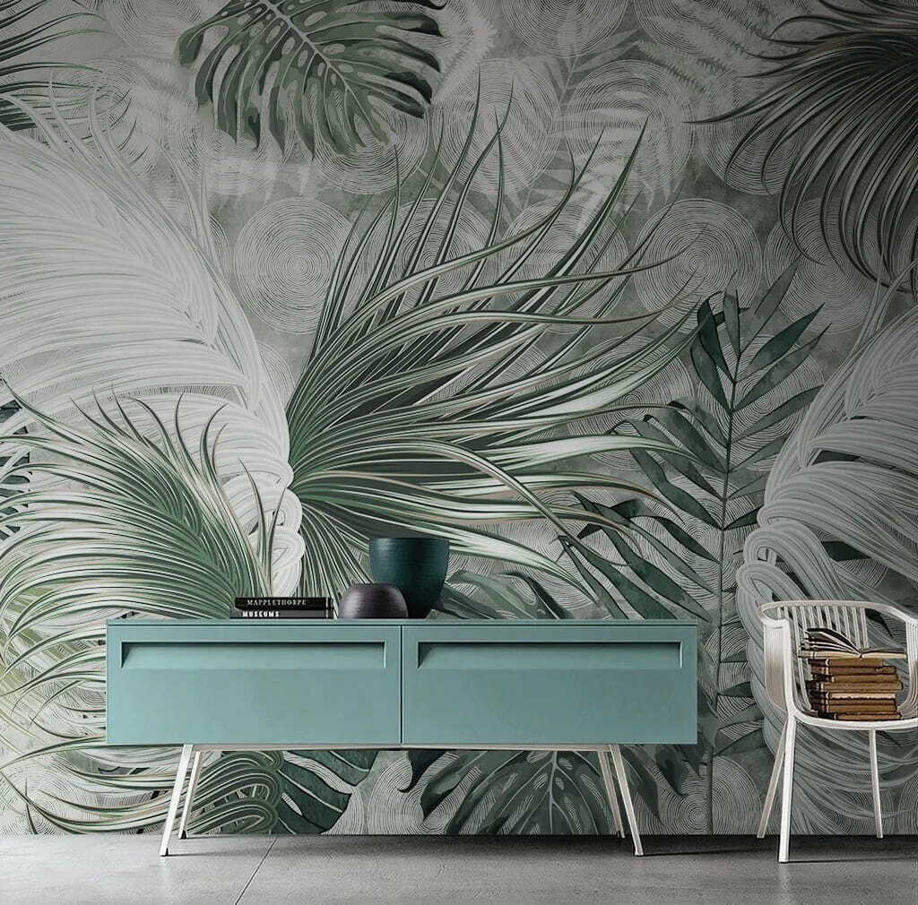 Group of leaves on a white surface Group of leaves on a white surface