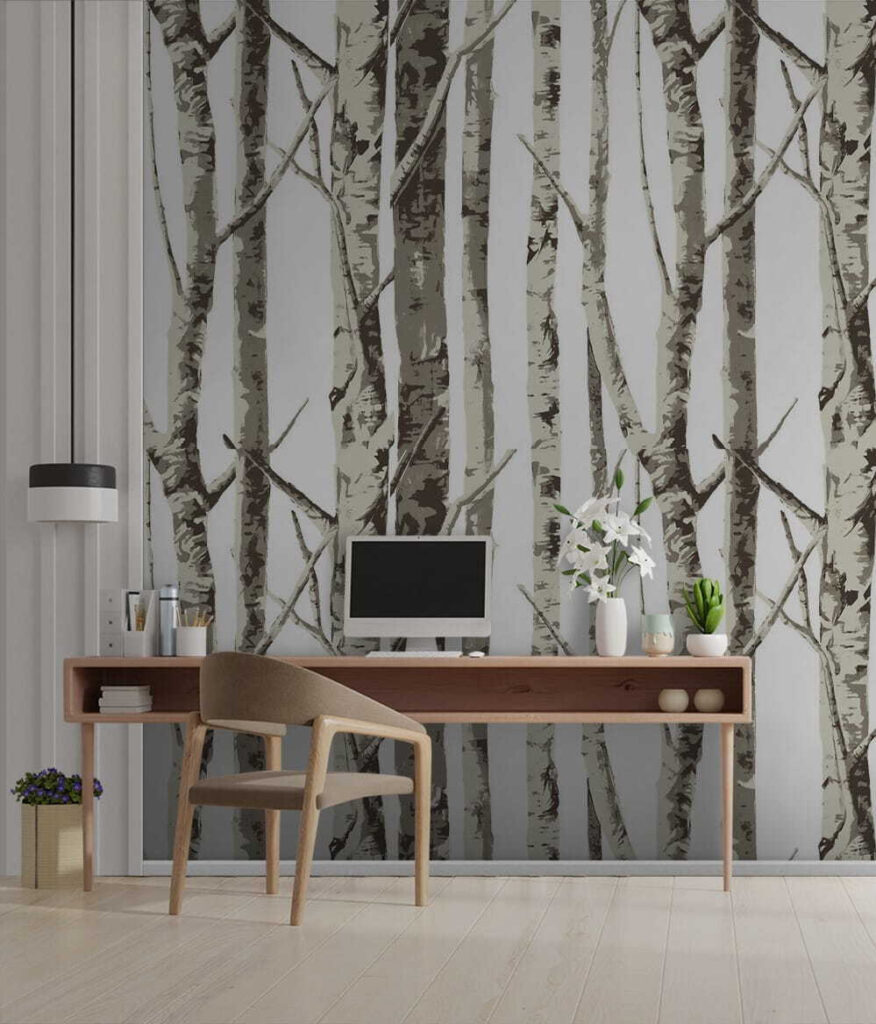 Group of trees with no leaves