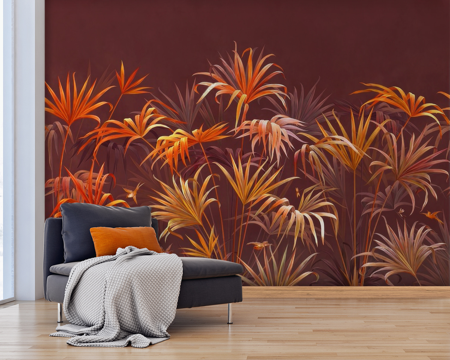 Vibrant foliage against a rich backdrop Vibrant foliage against a rich backdrop