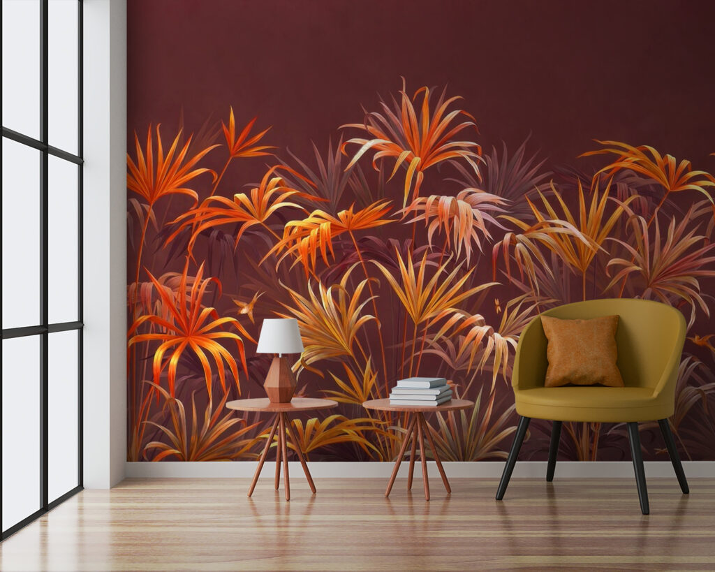 Vibrant foliage against a rich backdrop Vibrant foliage against a rich backdrop