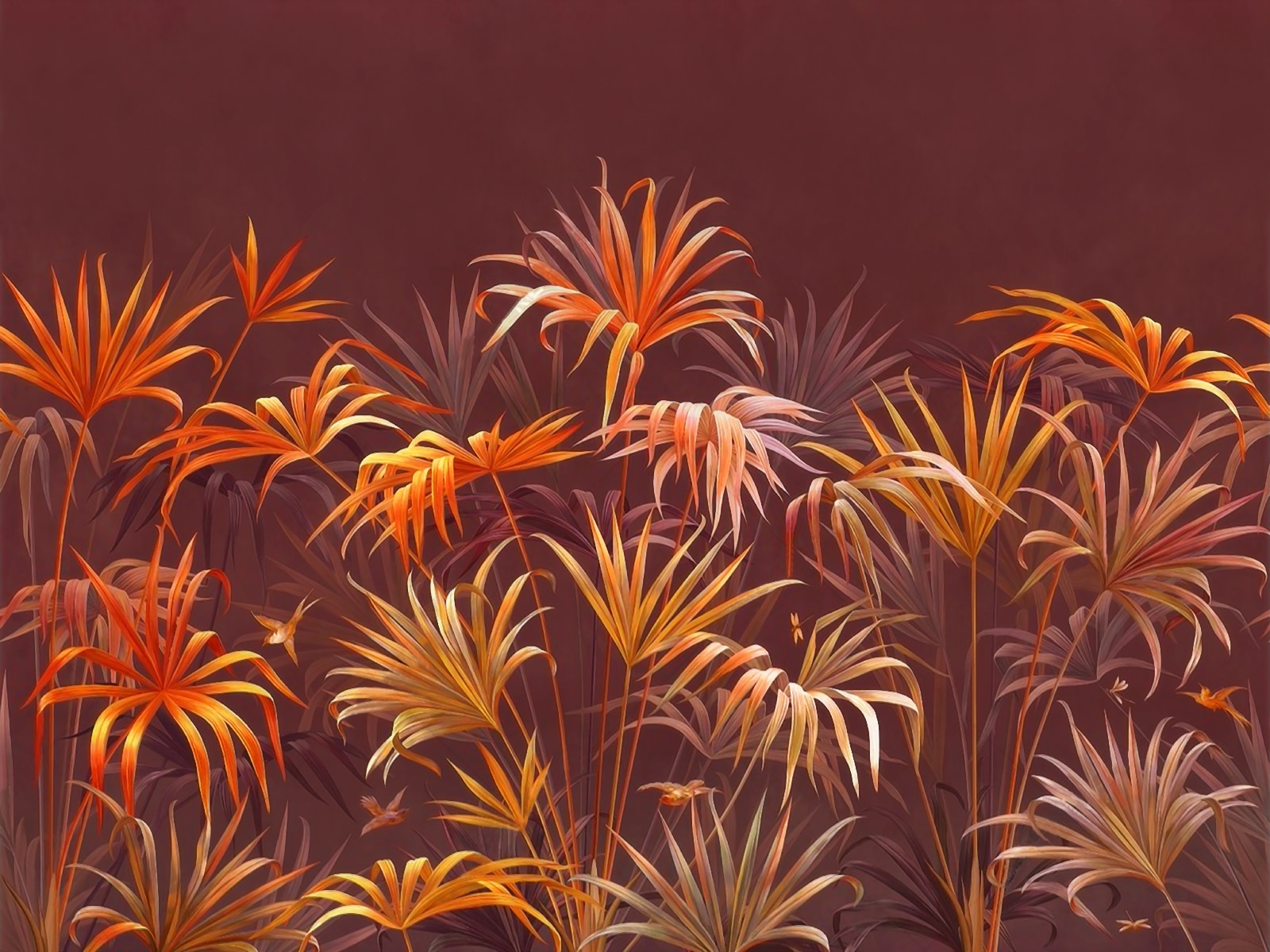 Vibrant foliage against a rich backdrop Vibrant foliage against a rich backdrop