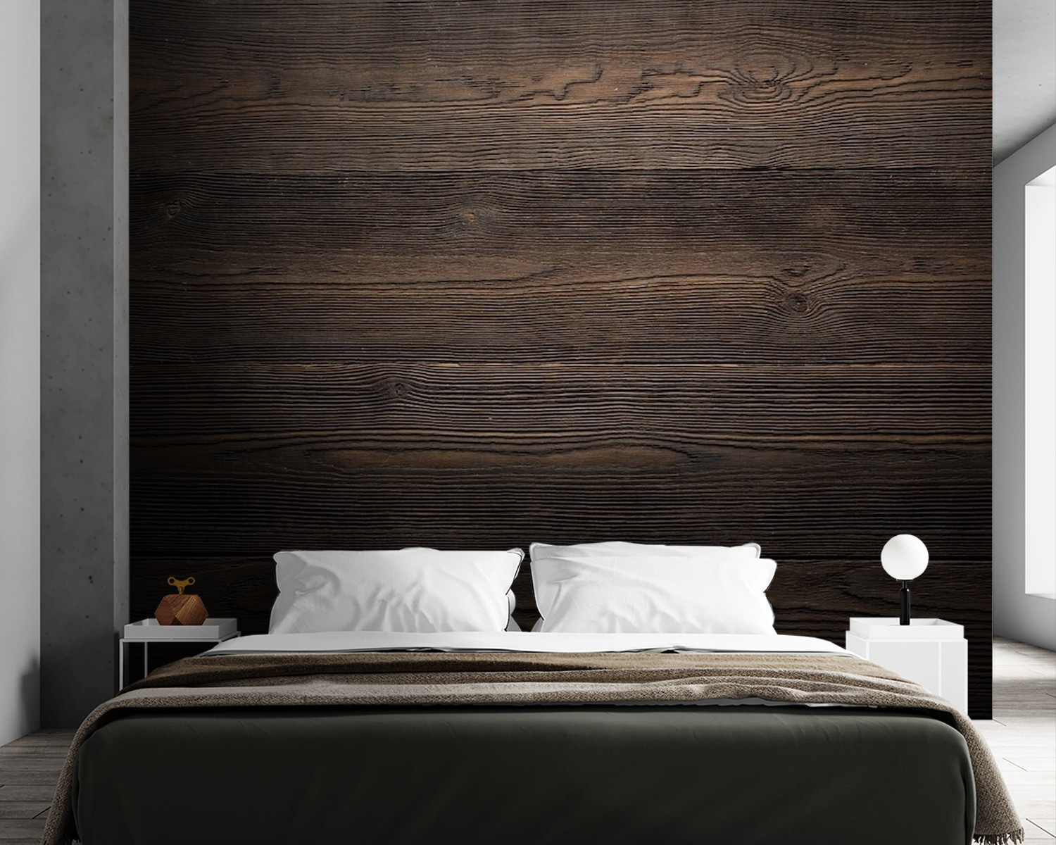 Dark wood surface with a few cracks Dark wood surface with a few cracks