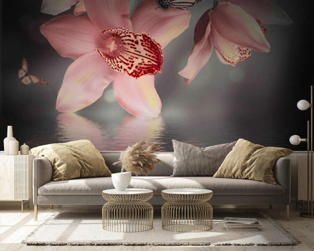 u57697pig9m 1024x819 - Рожеві орхідеї та метелики на гілці - tegory