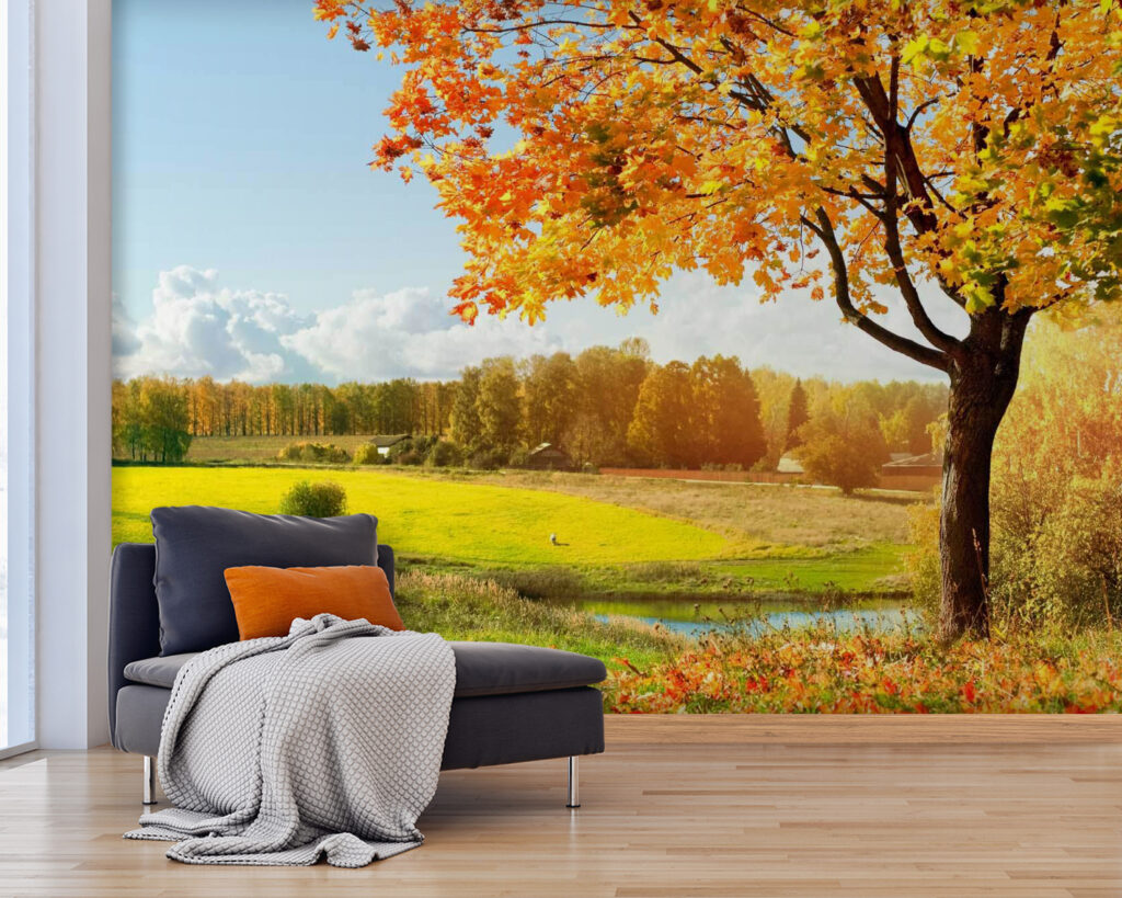 u57294pig25 1024x819 - Дерево з помаранчевим листям у полі - tegory