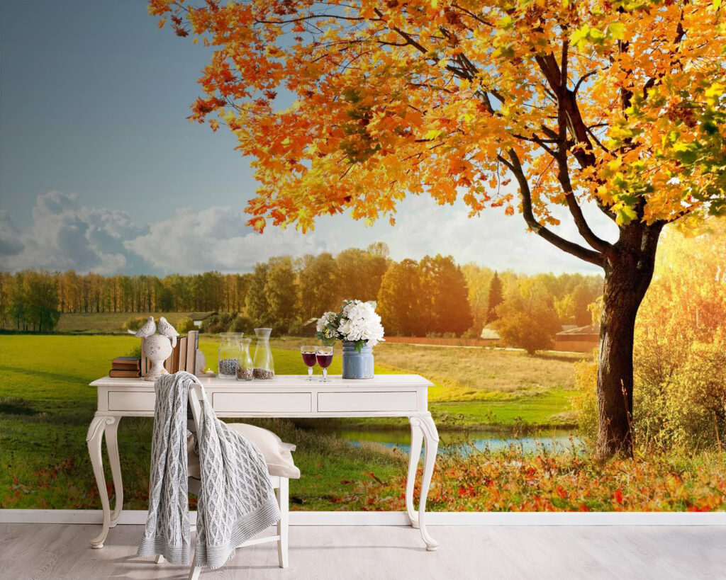 u57294pig5 1024x819 - Дерево з помаранчевим листям у полі - tegory