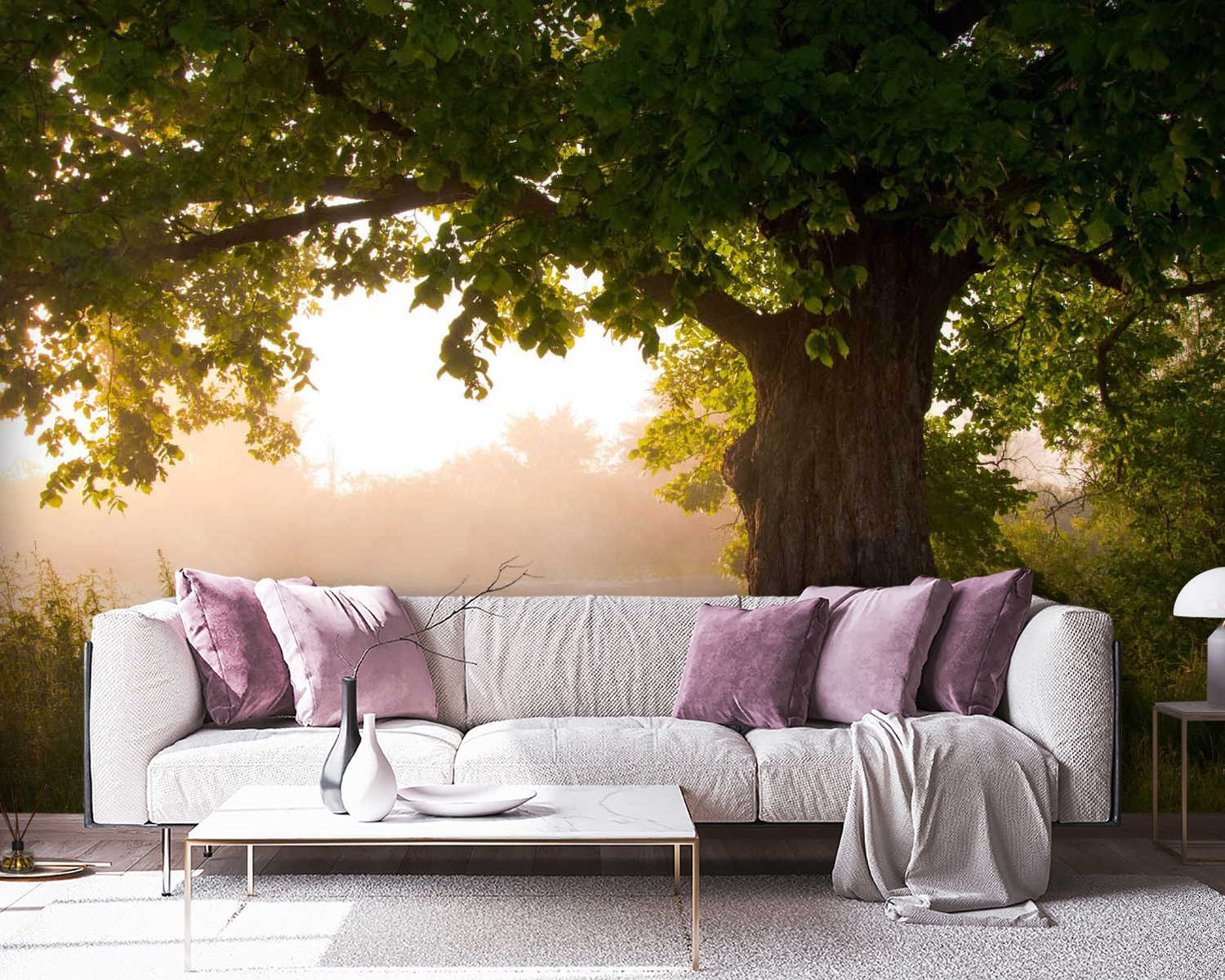 u55187pig38m - Дерево з туманною річкою - tegory