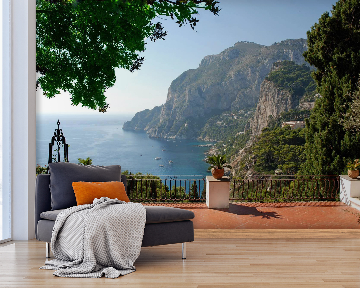 Balcony overlooking a body of water