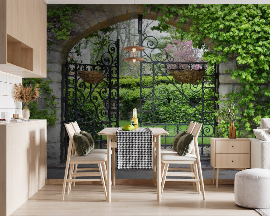 u53418pik119 1024x819 - Ворота з кам'яною аркою та зеленим газоном - tegory