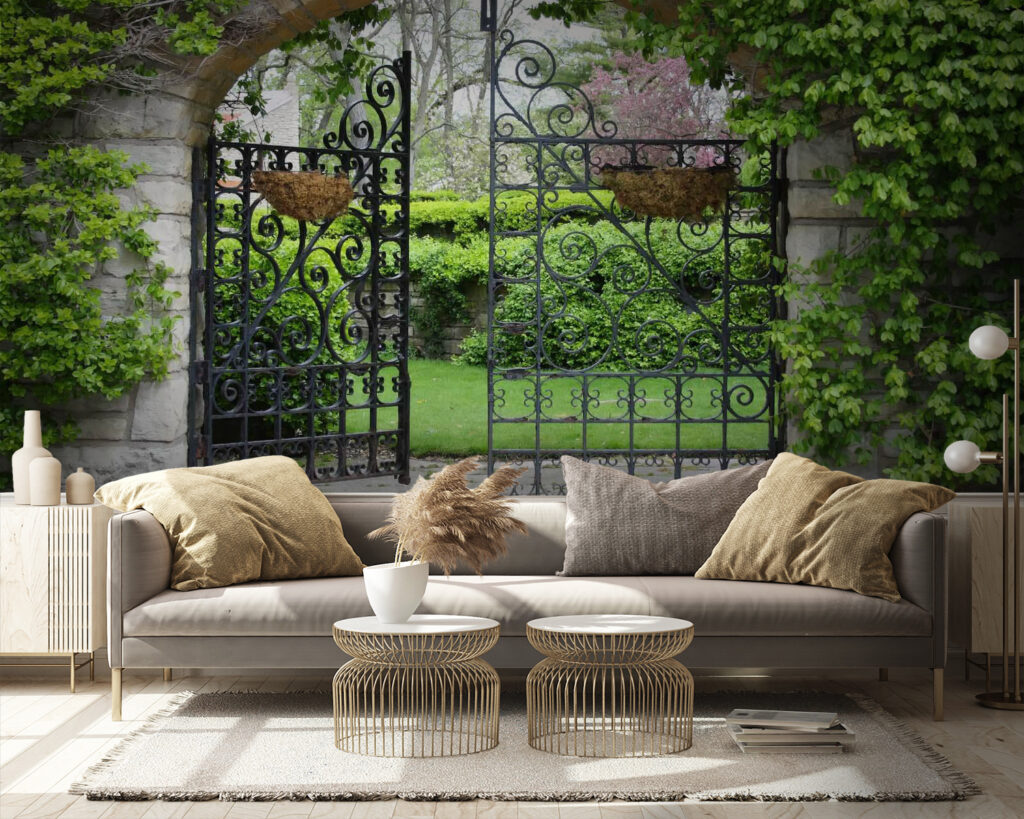 u53418pig9m 1024x819 - Ворота з кам'яною аркою та зеленим газоном - tegory