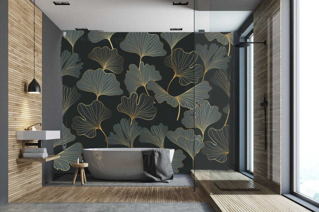 Pattern of leaves on a black background Pattern of leaves on a black background