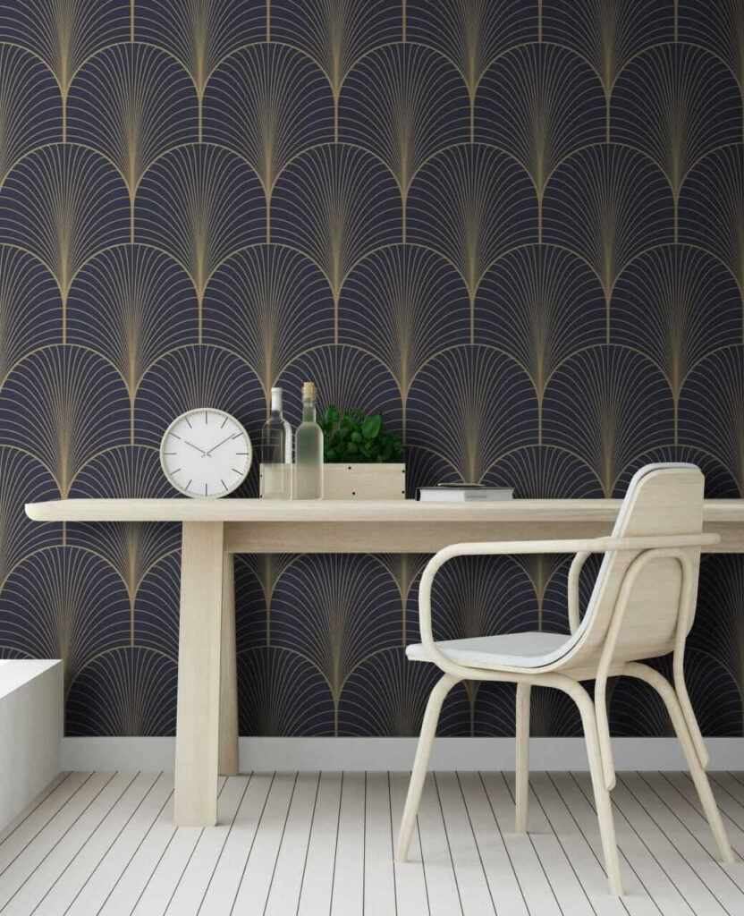 Elegant seamless midnight scallop pattern Elegant seamless midnight scallop pattern