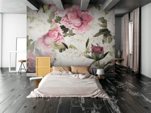 Wall murals Pattern of pink and white flowers u53064pib2 600x450 - Wall murals Pattern of pink and white flowers - tegory