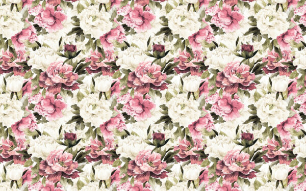 Wall murals Pattern of pink and white flowers u53064p 600x375 - Wall murals Pattern of pink and white flowers - tegory