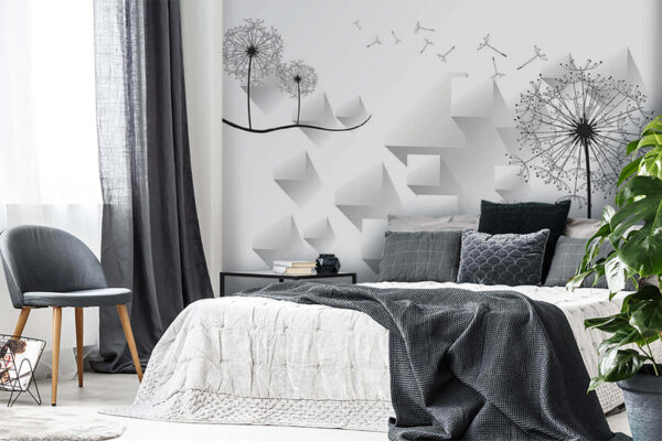 Фотошпалери Фотошпалери Wall murals Dandelion flowers and a white background (Артикул: u53047)