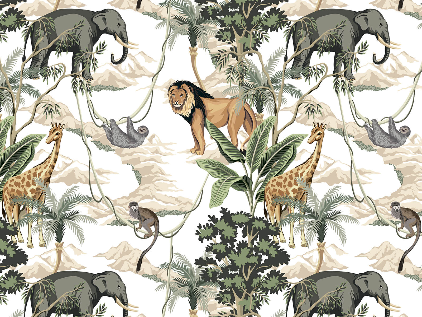 Шпалери з тваринами та деревами u51916p - Шпалери з тваринами та деревами - tegory