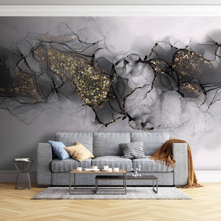 Elegant marbling with shimmering highlights Elegant marbling with shimmering highlights