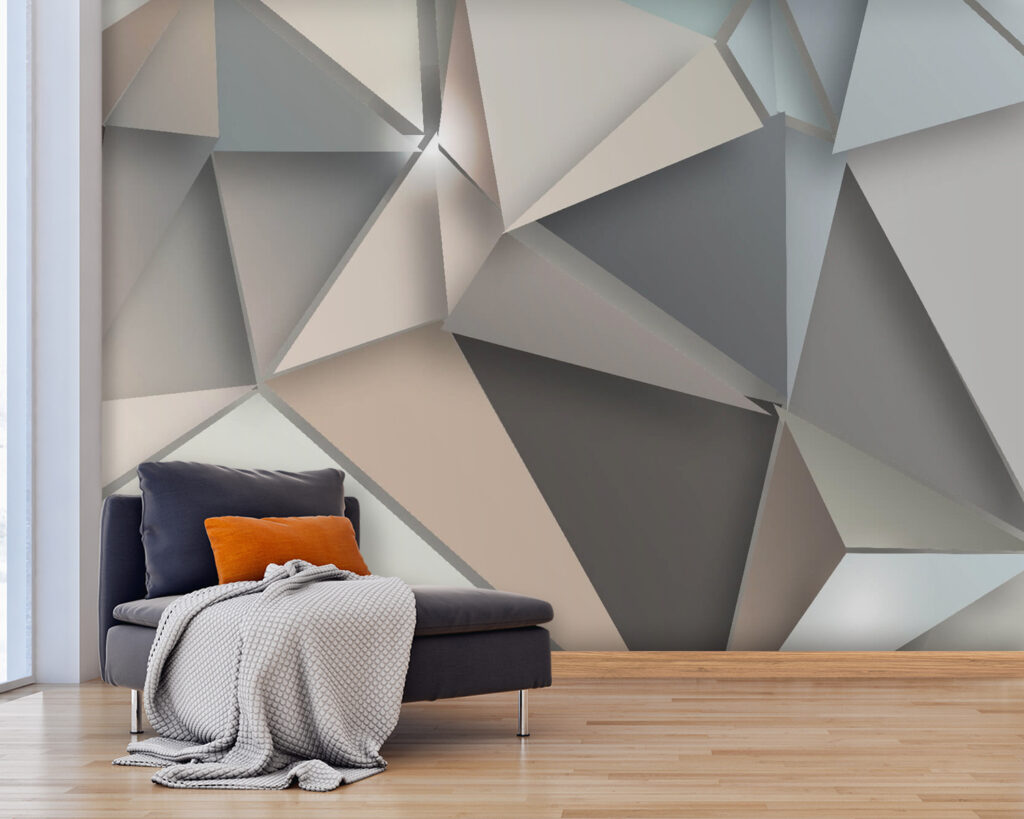 Abstract geometric shapes in soft colors