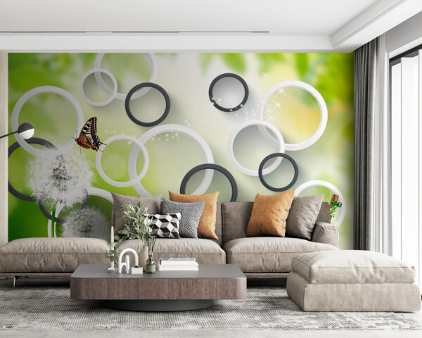 Wall murals Butterfly on a dandelion flower u42442pig63 600x480 - Wall murals Butterfly on a dandelion flower - tegory