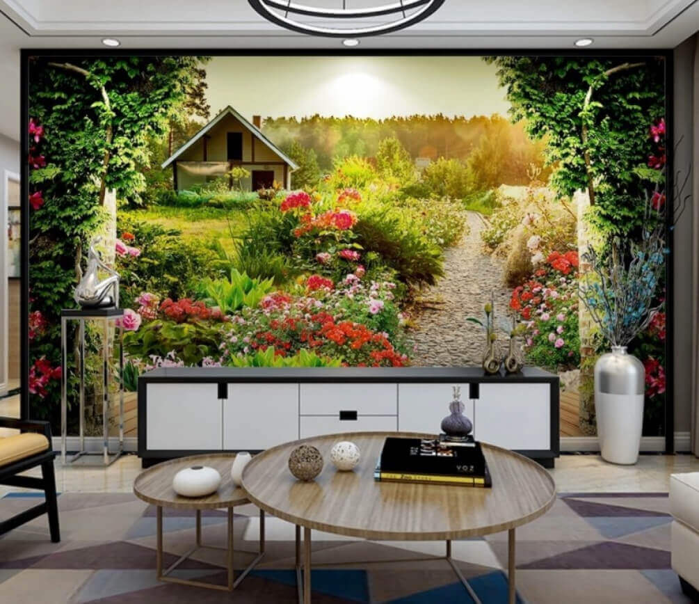 u42243piq1m - Сад з квітами та будинок - tegory