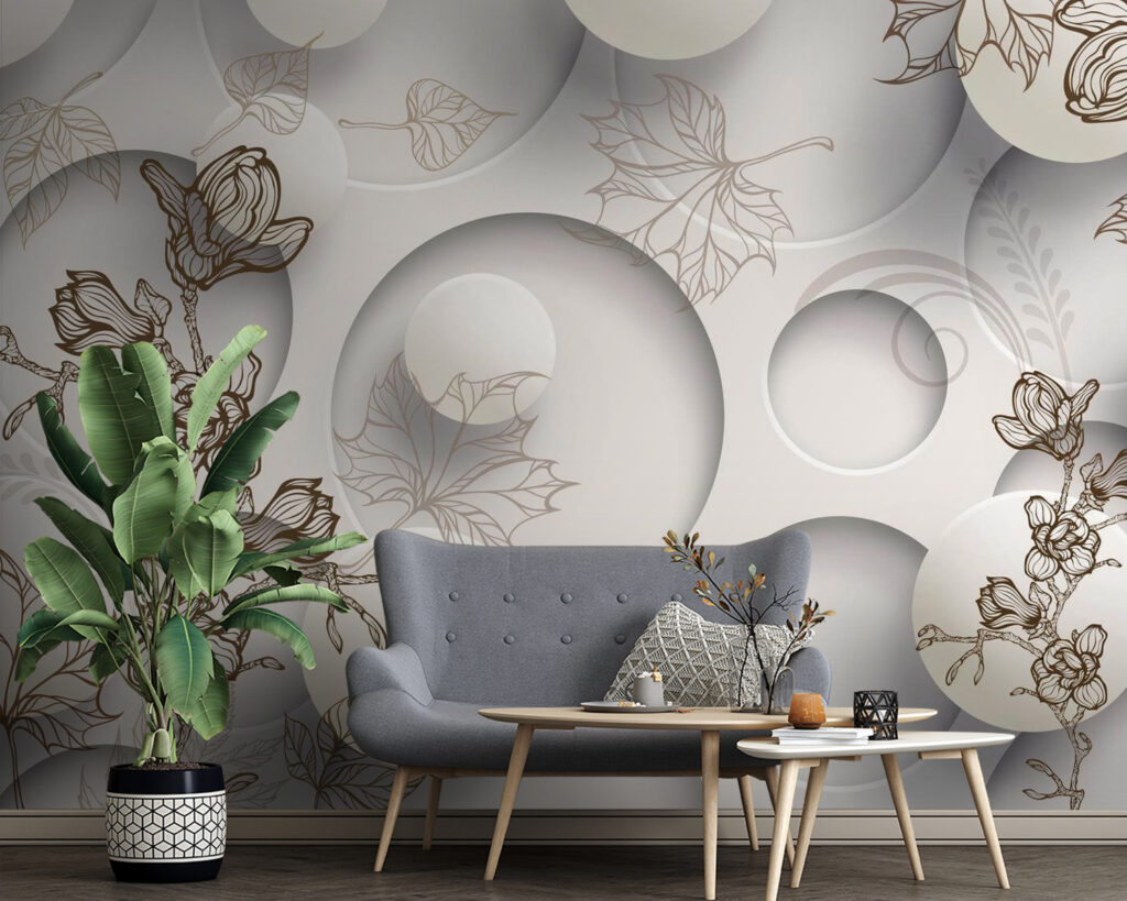 Шпалери з колами та квітами u40267pig4 1024x819 - Шпалери з колами та квітами - tegory