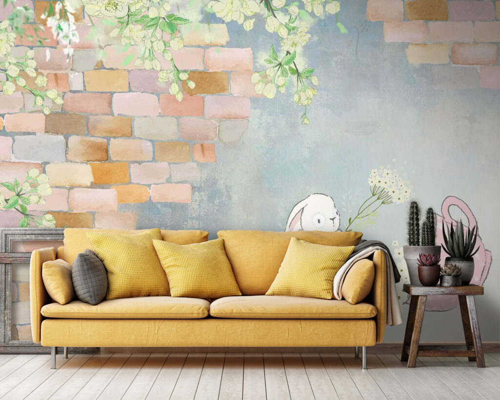 Мультяшний кролик і будинок з квітами u38904pig36 1024x819 - Мультяшний кролик і будинок з квітами - tegory