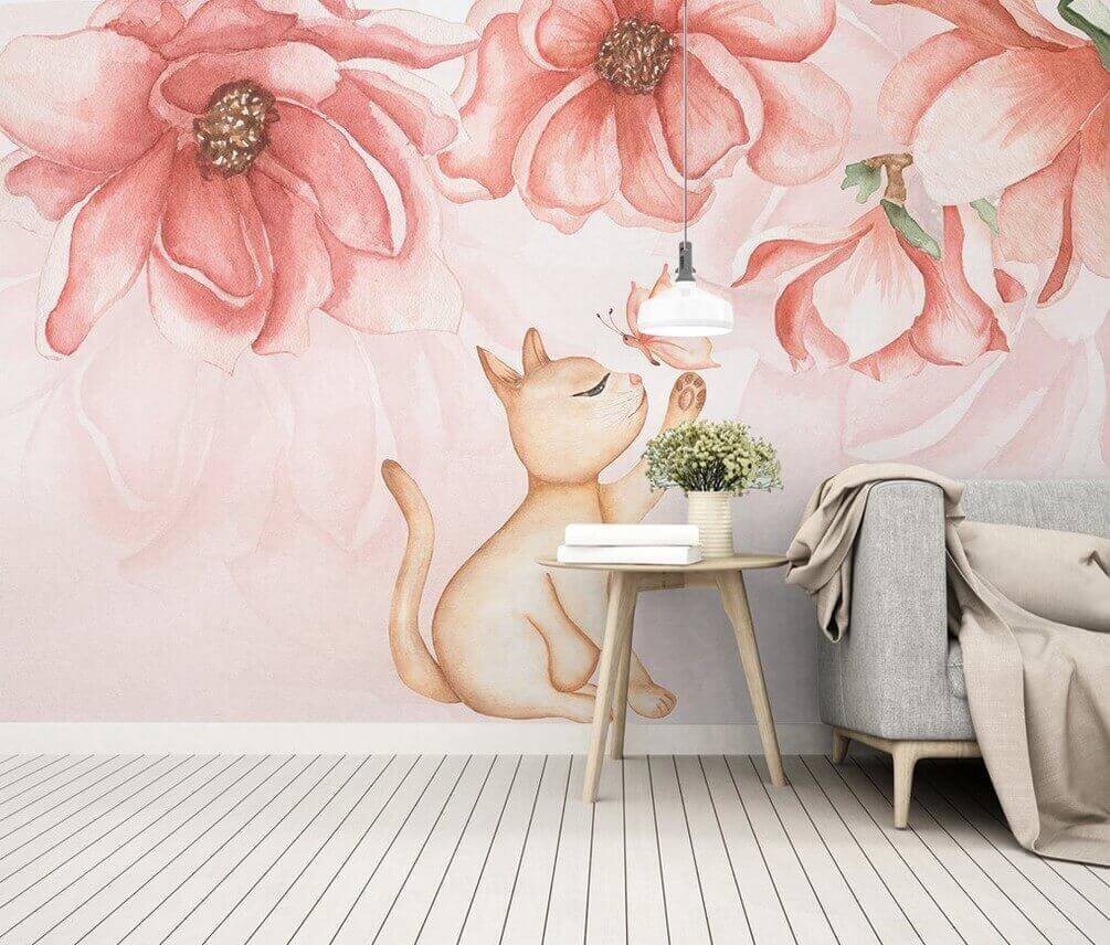 u38414pig1 - Кіт з метеликом на лапі - tegory