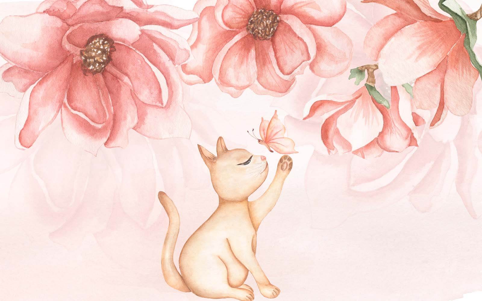 u38414p - Кіт з метеликом на лапі - tegory