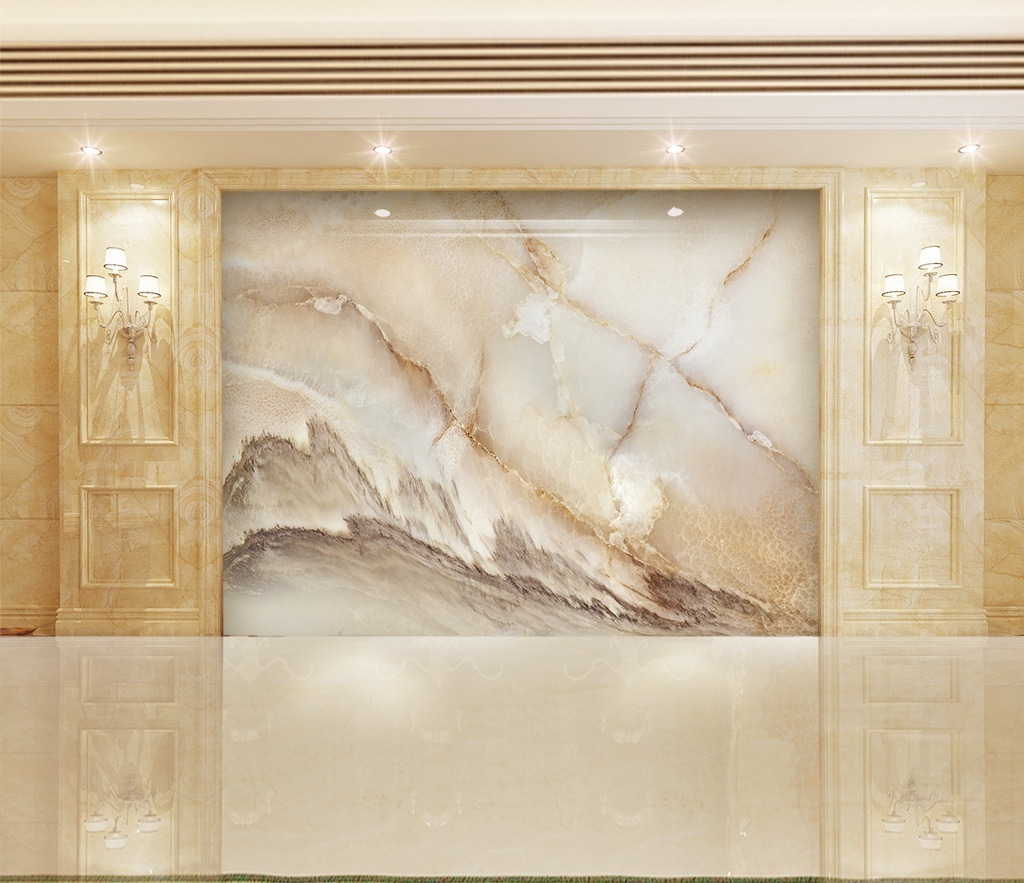 Natural stone with soft, flowing patterns