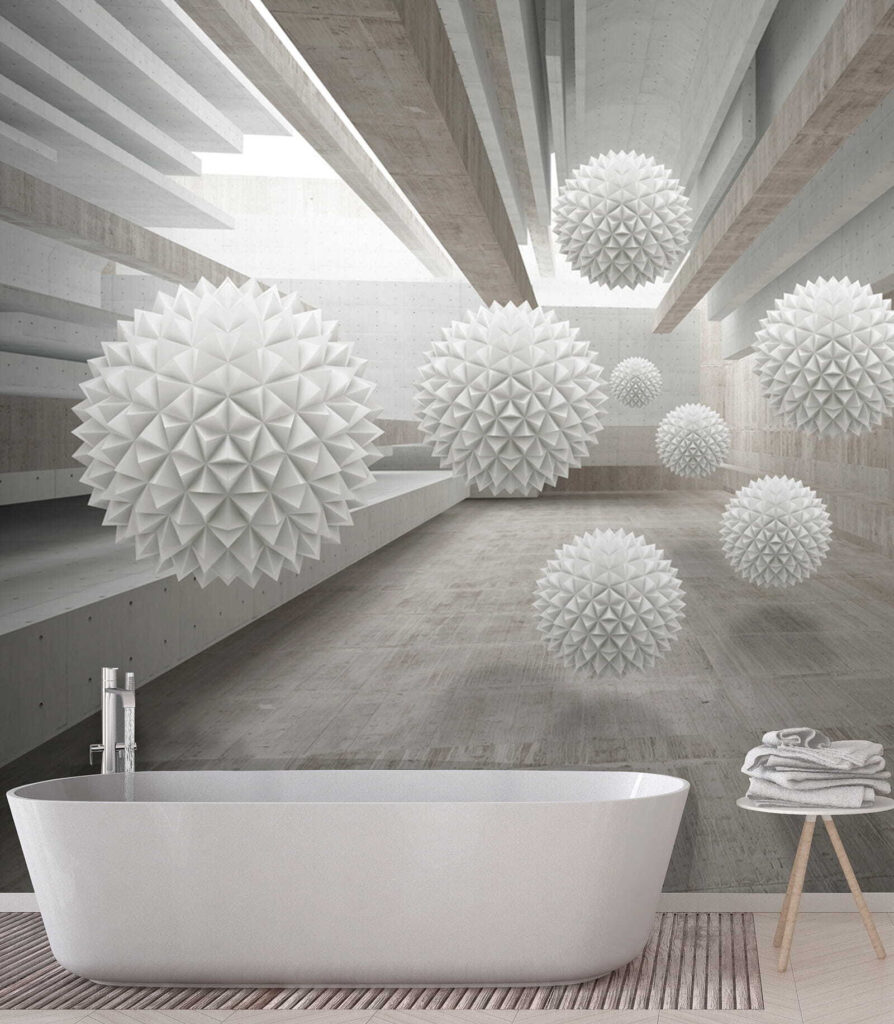 White balls in a room White balls in a room
