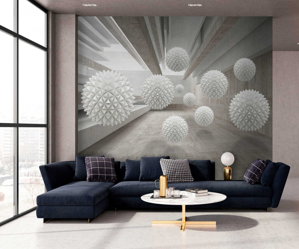 White balls in a room White balls in a room