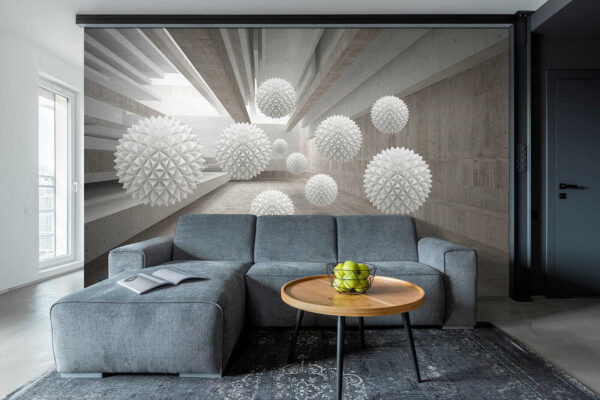 White balls in a room White balls in a room