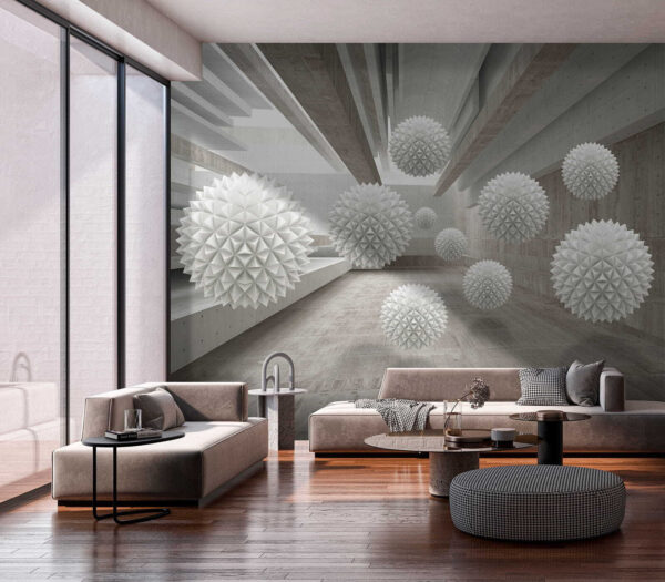 White balls in a room White balls in a room