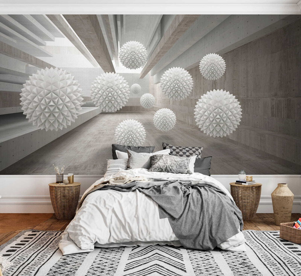 White balls in a room White balls in a room