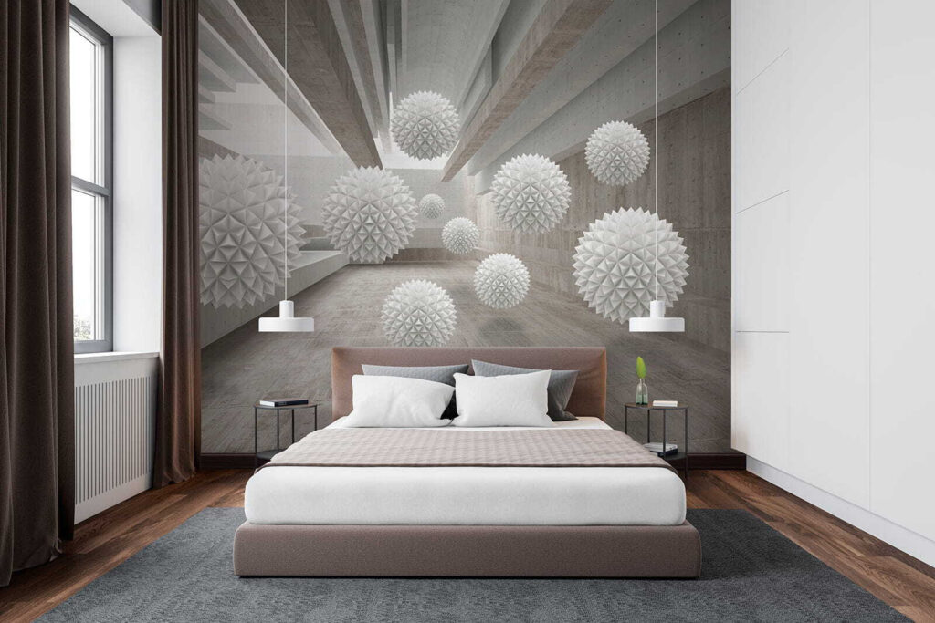 White balls in a room White balls in a room