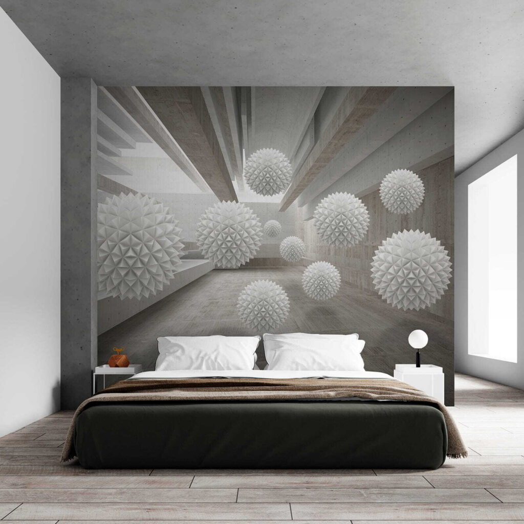 White balls in a room White balls in a room