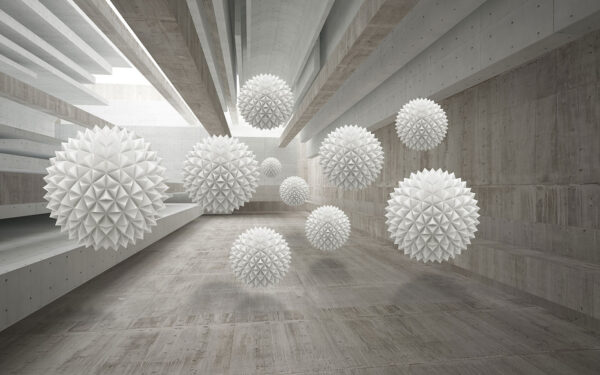 White balls in a room White balls in a room